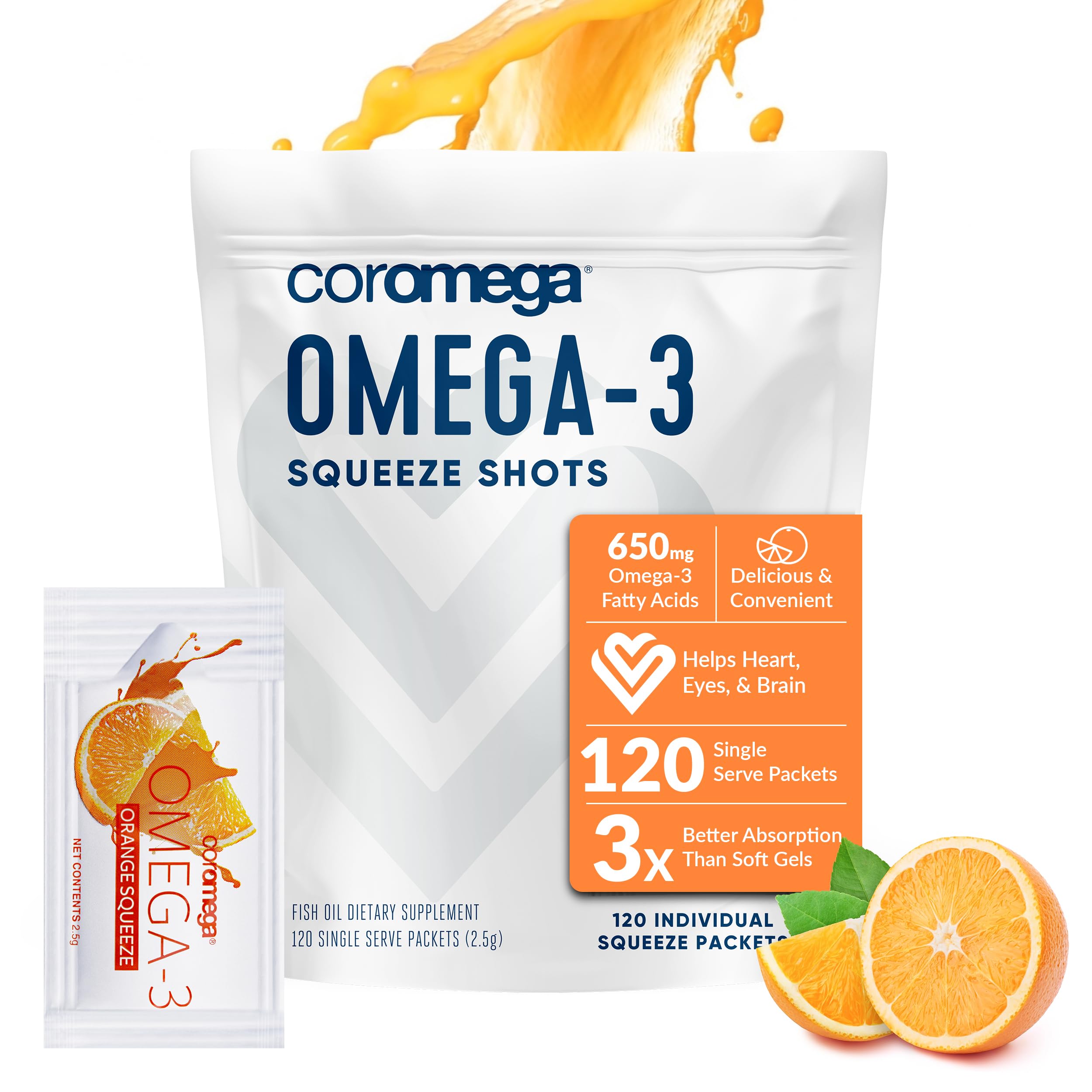 Algopix Similar Product 11 - Coromega Omega 3 Fish Oil Supplement 