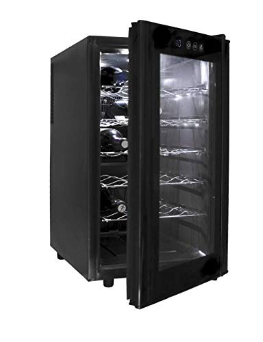 Algopix Similar Product 8 - LACOR 18 Bottles Wine Cellar Black 50