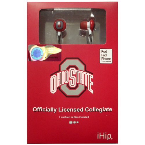 Algopix Similar Product 11 - iHip Ohio State Buckeyes Earbuds