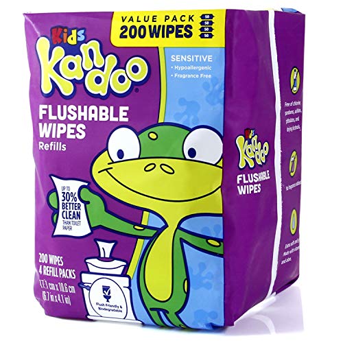 Algopix Similar Product 16 - Flushable Wipes for Baby and Kids by