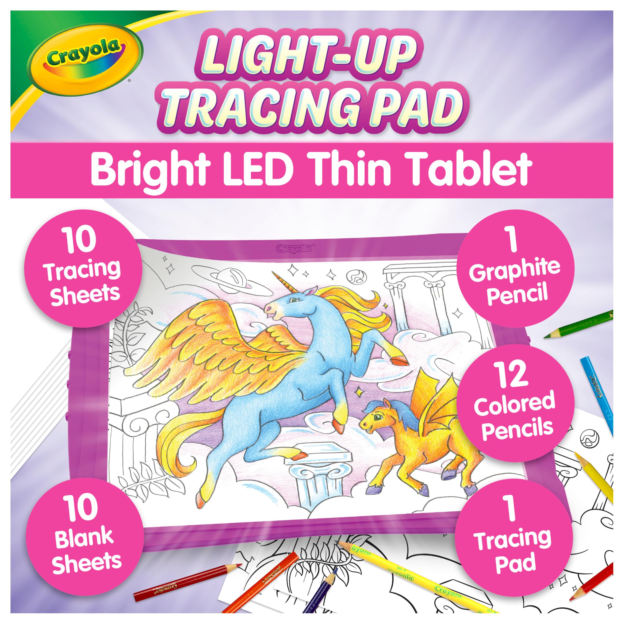 Algopix Similar Product 1 - Crayola Light Up Tracing Pad Pink Best