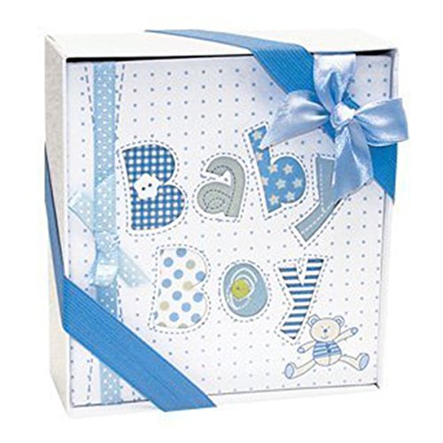 Algopix Similar Product 2 - White and Blue Baby Boy Photo Album4x6