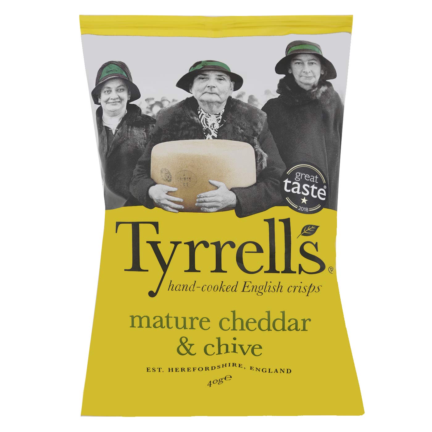Algopix Similar Product 15 - Tyrells Cheddar and Chive Chips, 40 g