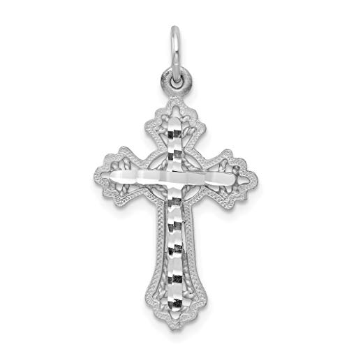 Algopix Similar Product 14 - 10k White Gold DC CROSS CHARM 12IN