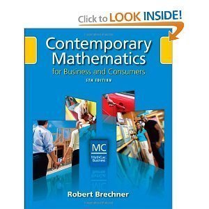 Algopix Similar Product 9 - Contemporary Mathematics for Business