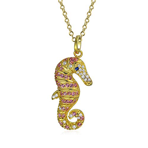 Algopix Similar Product 16 - Nautical Seahorse Pendant Necklace For