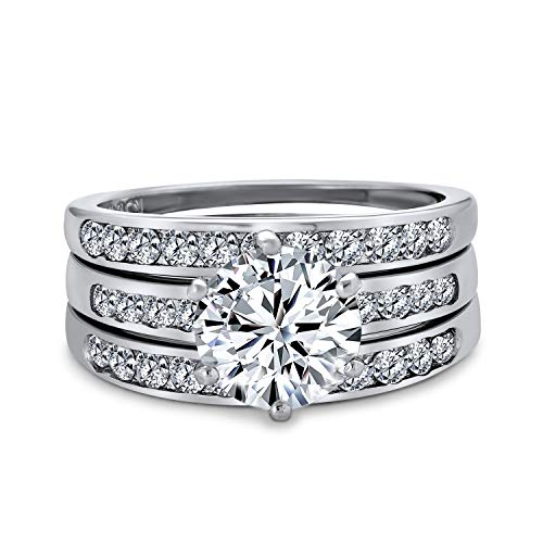 Algopix Similar Product 20 - Bling Jewelry Round Cut 3 Piece CZ