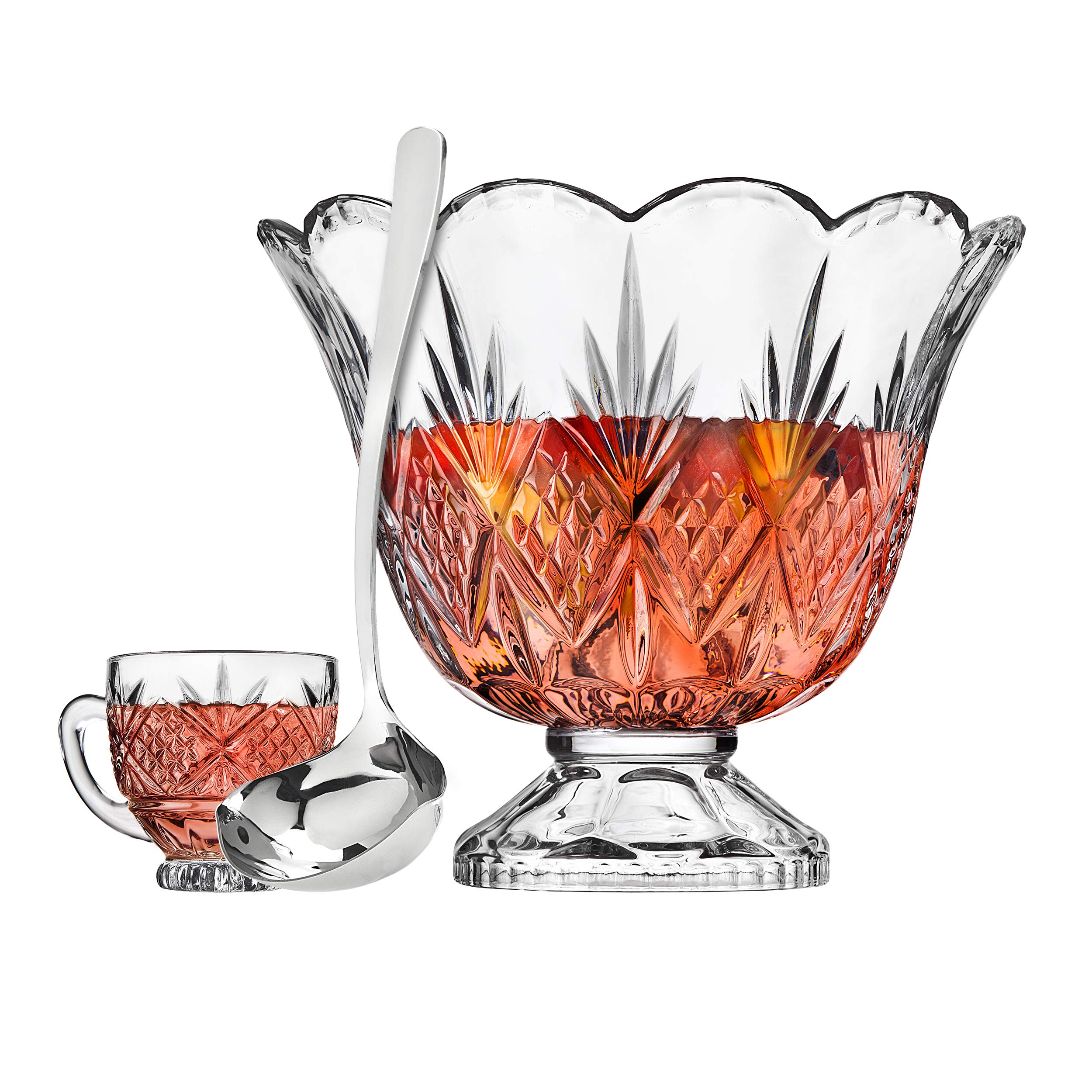 Algopix Similar Product 15 - Godinger Dublin Crystal Punch Bowl Set