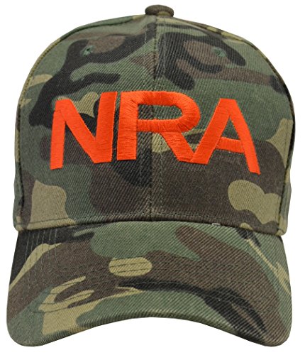 Algopix Similar Product 10 - NRA Camo Hat Orange Embroidered