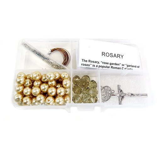 Algopix Similar Product 16 - Linpeng Smoky Crystal Bead Box Rosary