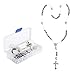 Algopix Similar Product 15 - fiona Silver Crystal Bead Box Rosary