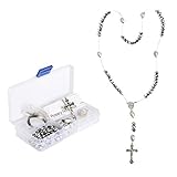 Algopix Similar Product 4 - fiona Silver Crystal Bead Box Rosary