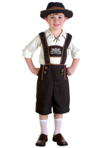 Algopix Similar Product 8 - Toddler Lederhosen Boy Costume 4T Brown