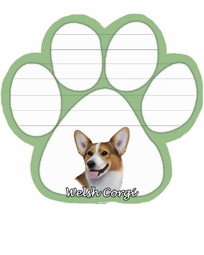 Algopix Similar Product 17 - Welsh Corgi Notepad With Unique Die Cut