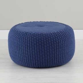 Algopix Similar Product 15 - Toddler Seats: Blue Braided Pouf