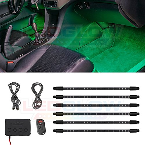 Algopix Similar Product 20 - LEDGlow 6pc Green Expandable LED Car
