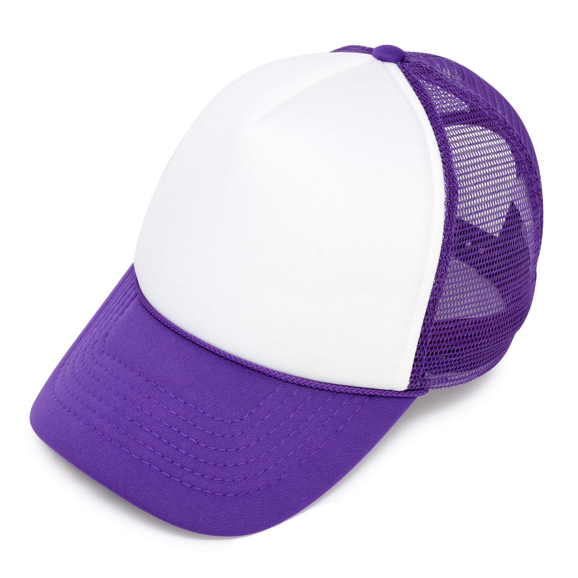 Algopix Similar Product 10 - Two Tone Trucker Cap in Purple and