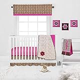 Algopix Similar Product 12 - Bacati  Damask Pink and Chocolate 9pc