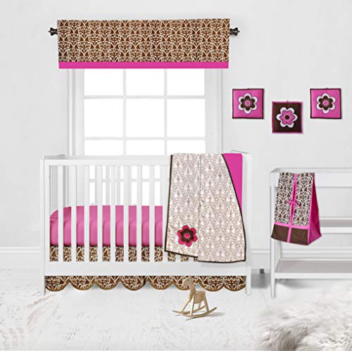 Algopix Similar Product 5 - Bacati  Damask Pink and Chocolate 9pc