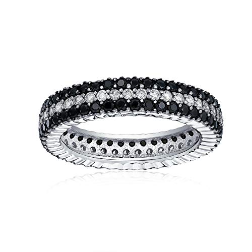 Algopix Similar Product 1 - Two Tone Black And White Pave Cubic