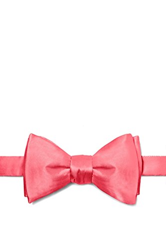 Algopix Similar Product 5 - Coral Coral Silk Butterfly Bow Tie