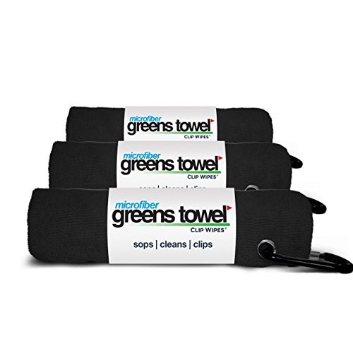 Algopix Similar Product 5 - Greens Towel Black 3 Pack Golf Towel