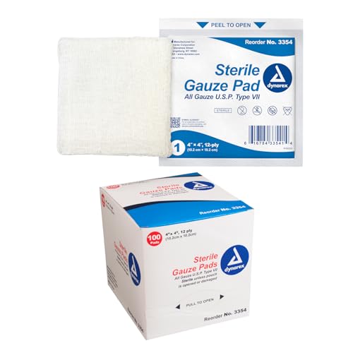Algopix Similar Product 10 - Dynarex Sterile Gauze Pads Absorbent