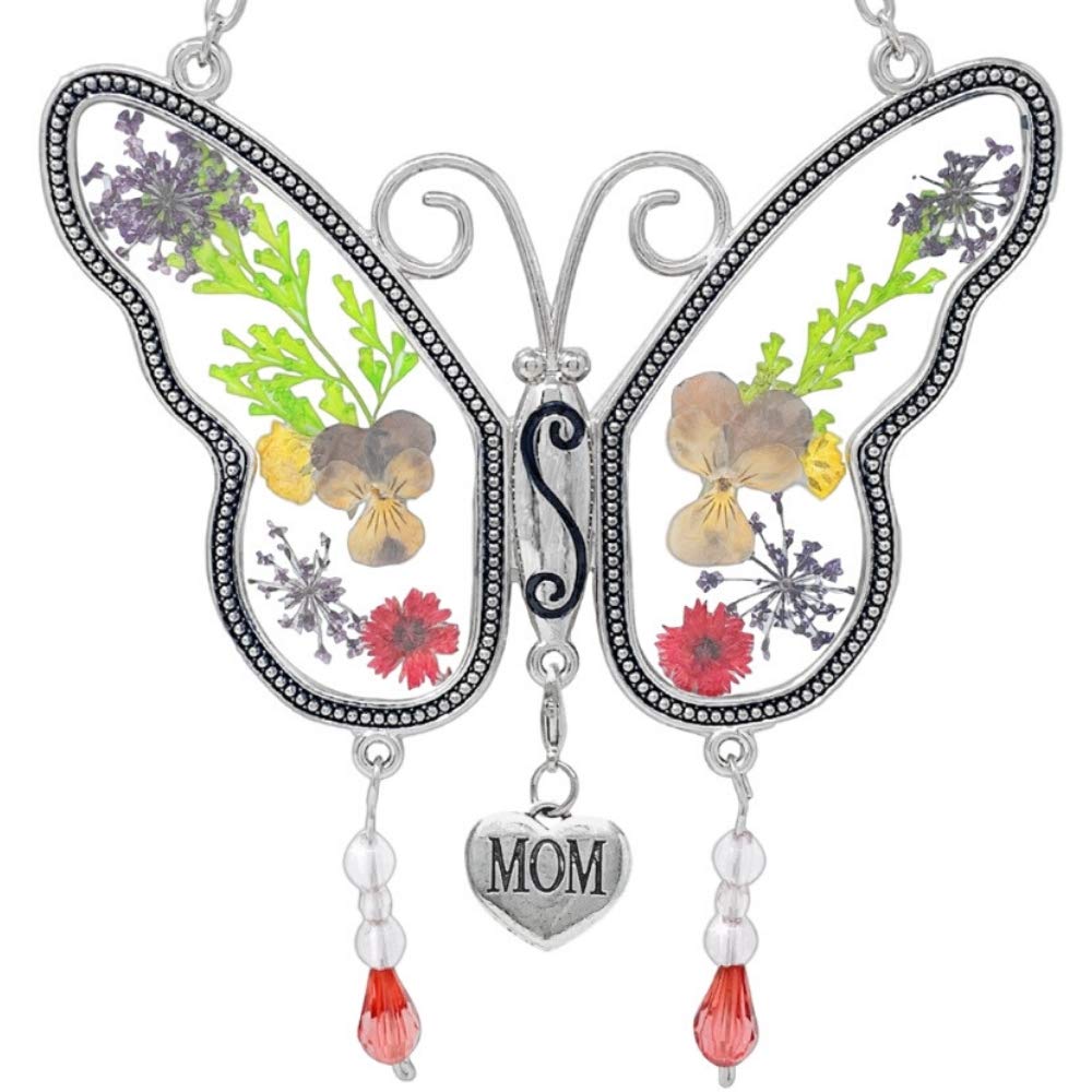 Algopix Similar Product 14 - Mom Butterfly Suncatcher Heart Charm