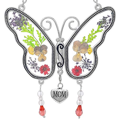Algopix Similar Product 17 - Mom Butterfly Suncatcher  Heart Charm