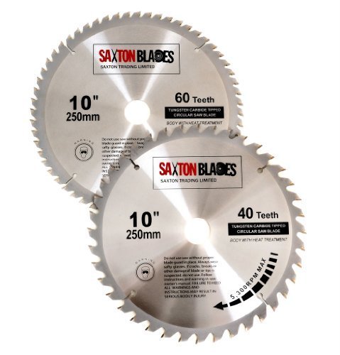 Algopix Similar Product 1 - 2 x Saxton TCT Circular Wood Saw Blade