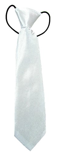 Algopix Similar Product 5 - Boys Satin Ties (White Solid)