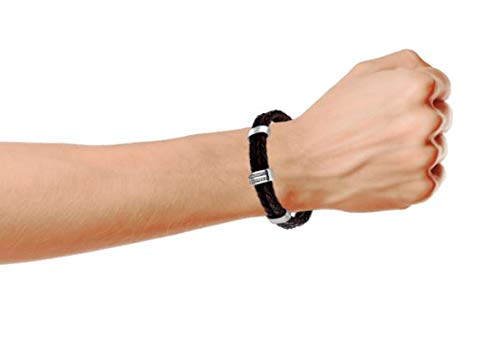 Algopix Similar Product 4 - Fashion 2 Row Braided Black Leather