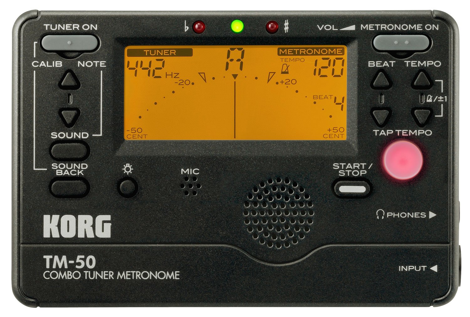 Algopix Similar Product 3 - Korg TM50BK Instrument Tuner and