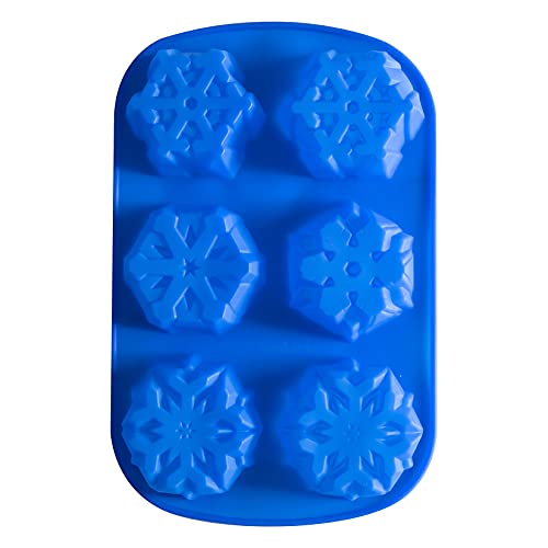 Algopix Similar Product 3 - 6 Even Snowflakes Silicone Cake Mold