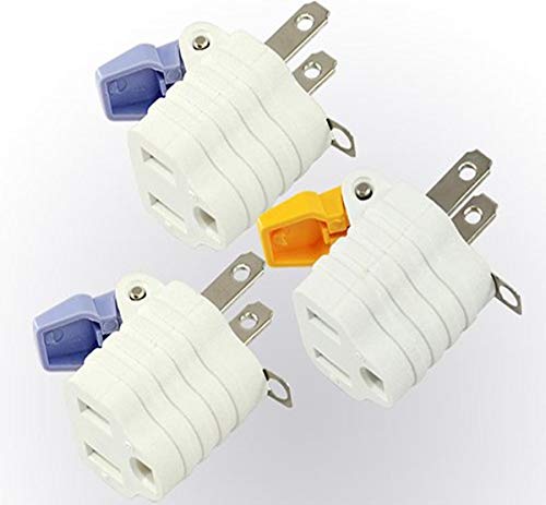 Algopix Similar Product 7 - Conntek US 3 Prong to 2 Prong Plug
