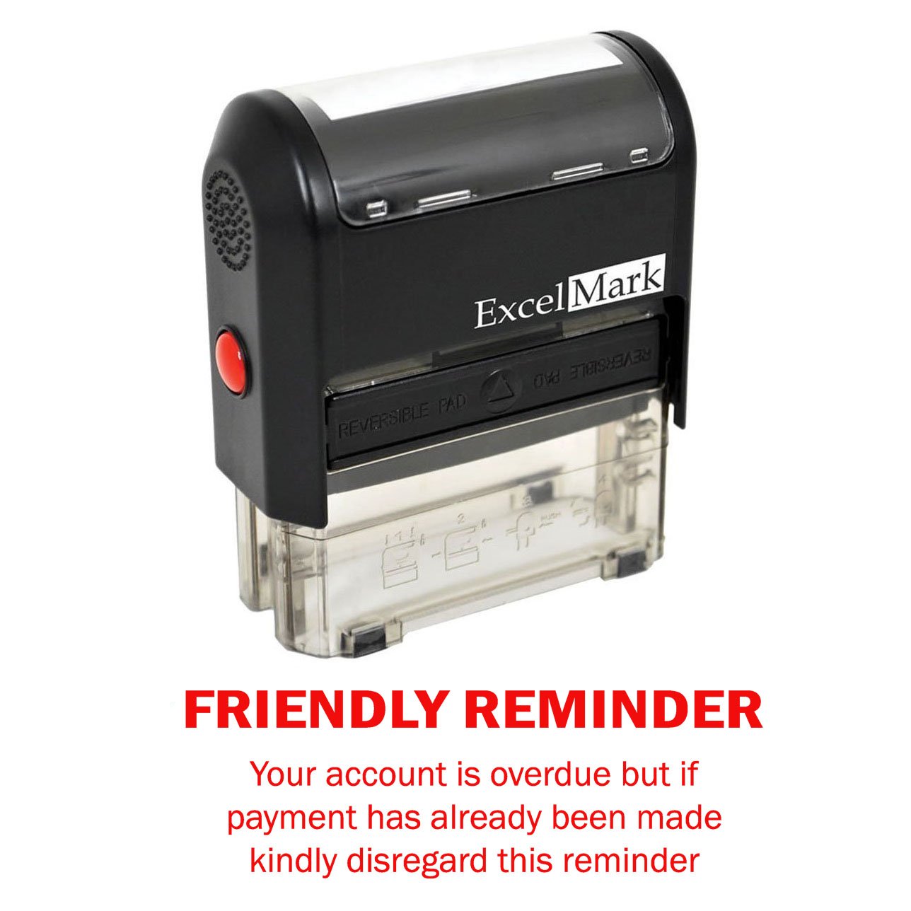 Algopix Similar Product 8 - Friendly Reminder OVERDUE  Self Inking