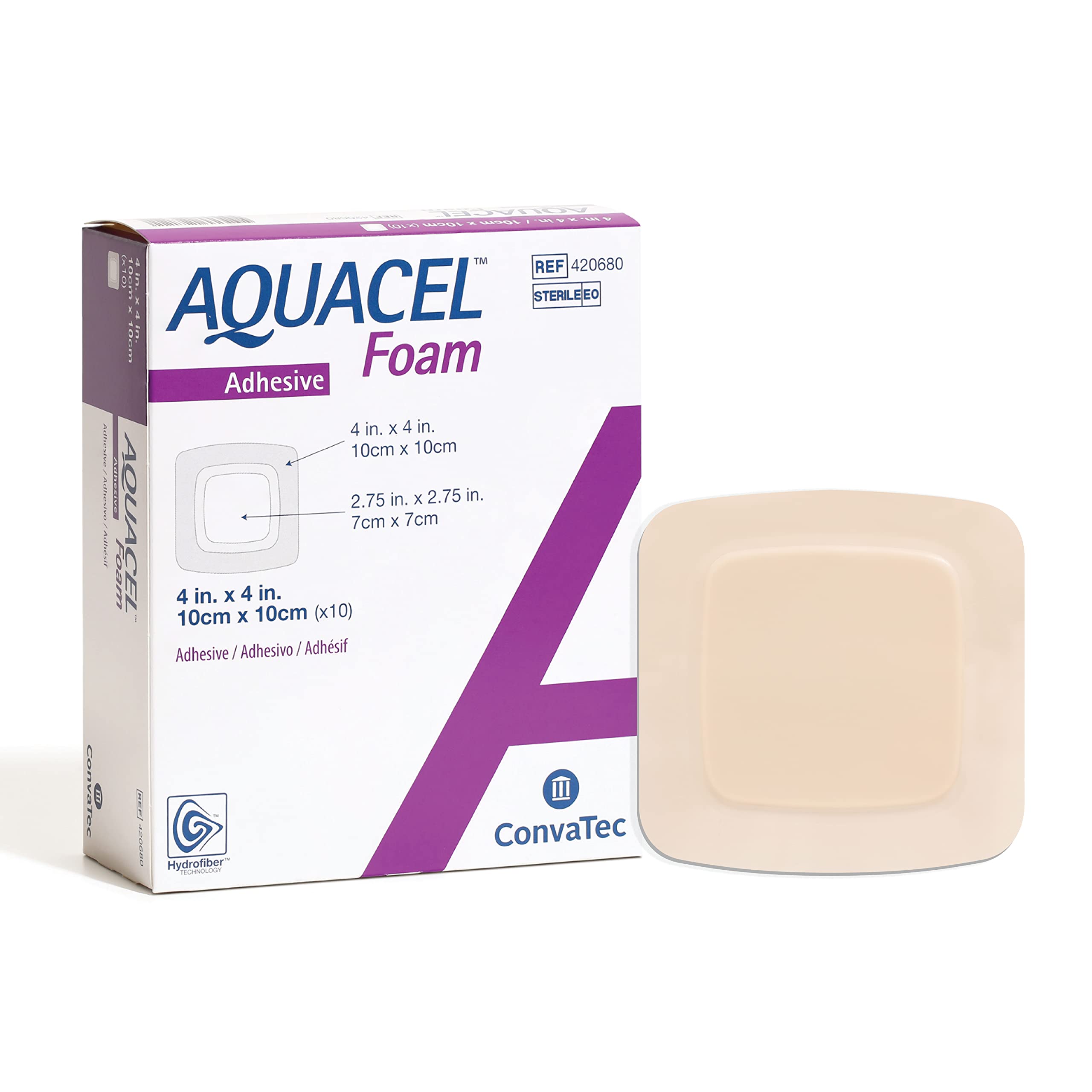 Algopix Similar Product 8 - AQUACEL Foam 4x4 Square Dressing with