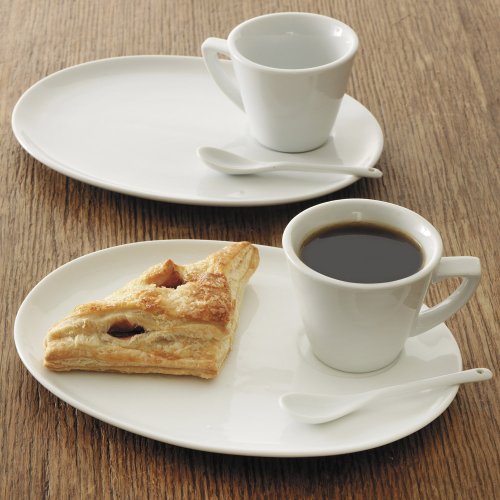 Algopix Similar Product 7 - Dessert Plate with Coffee Cup and Spoon