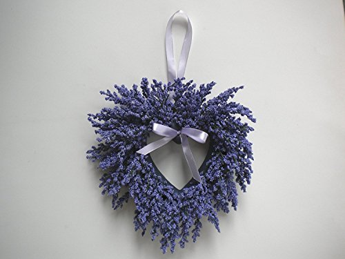 Algopix Similar Product 15 - Lavender Heather Heart Wreath