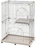 Algopix Similar Product 12 - IRIS 2-Tier Wire Pet Cage, Gray