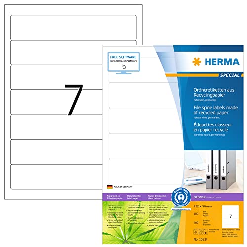Algopix Similar Product 8 - Herma 10834 File A4 Labels Recycled