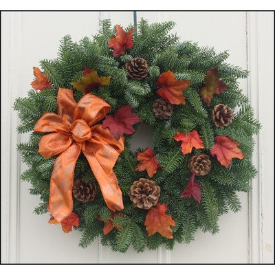 Algopix Similar Product 2 - Worcester Wreath 22Inch Fall Foliage