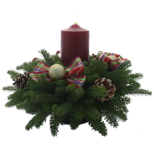 Algopix Similar Product 3 - Worcester Wreath Jeweled Ribbon Pillar