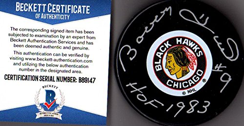 Algopix Similar Product 15 - BeckettBAS Bobby Hull 9 HOF 1983