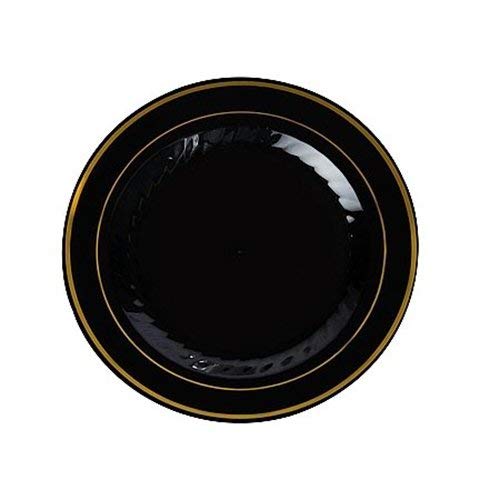 Algopix Similar Product 13 - FL507BKG BlackGold 7 Salad Plates
