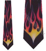Algopix Similar Product 17 - Hot Rod Flame Tie Mens Necktie by Ralph
