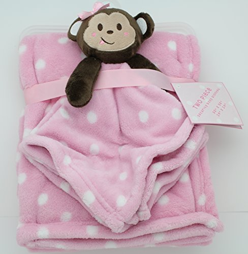 Algopix Similar Product 12 - Monkey Print Pink Security Baby Blankey