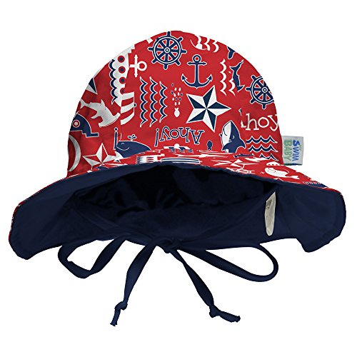 Algopix Similar Product 11 - My Swim Baby Sun Hat Navy Sea Friends