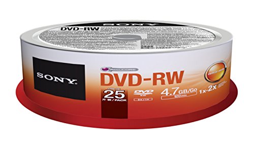 Algopix Similar Product 14 - Sony 25DMW47SPM DVDRW 2X 47GB Spindle