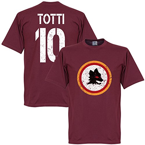 Algopix Similar Product 6 - Roma Vintage Crest with Totti 10 Tee